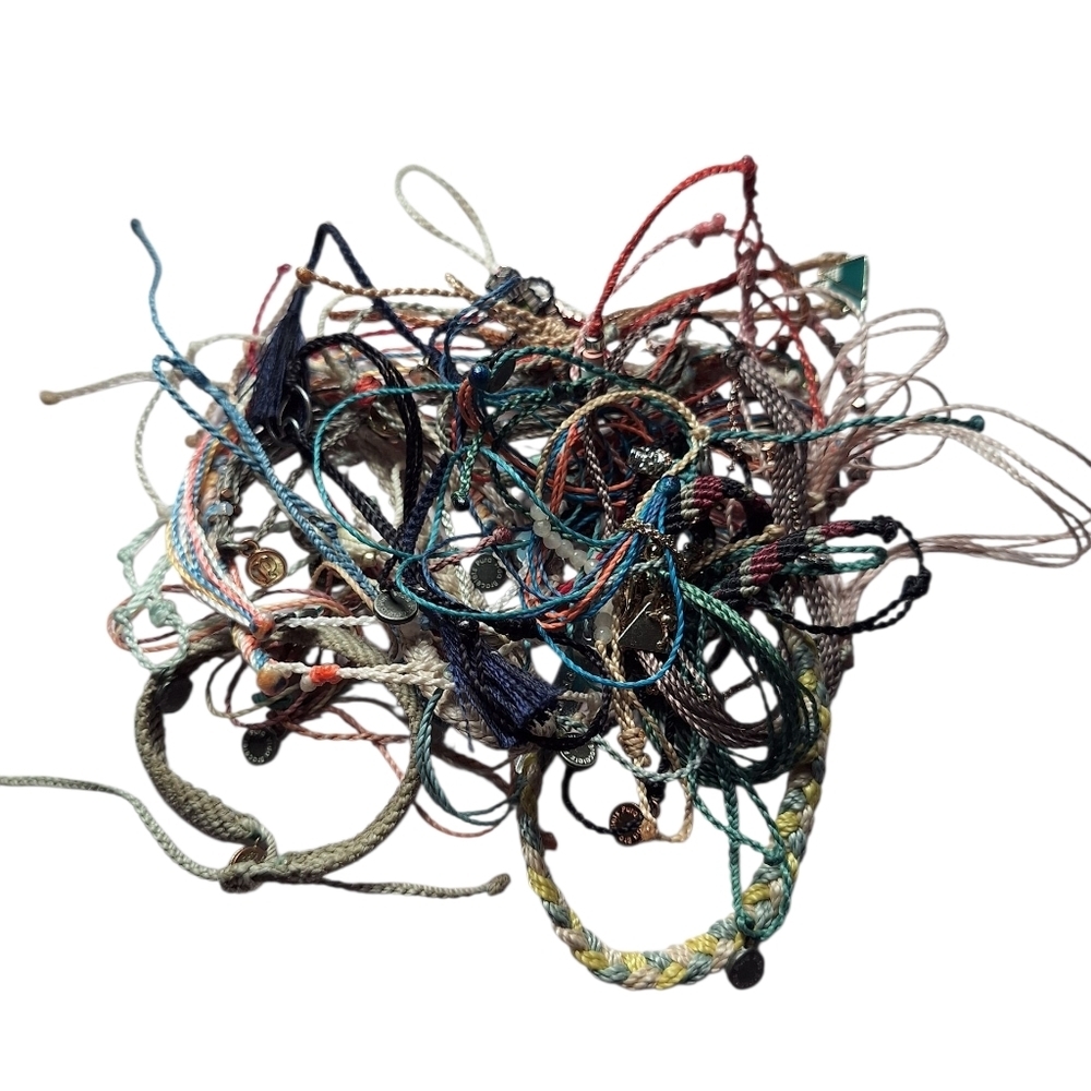 PURE VIDA Bundle LOT 35 BRACELETS Unsearched Colorful Knotted Charms BOHO HIPPIE